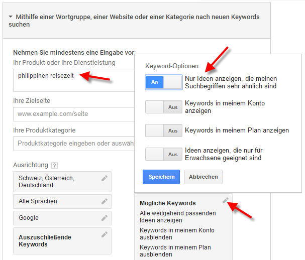 Keyword Recherche Detailliert